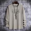 Men's Long-Sleeve Round-Neck T-Shirts: Youthful Korean Style for Spring and Autumn