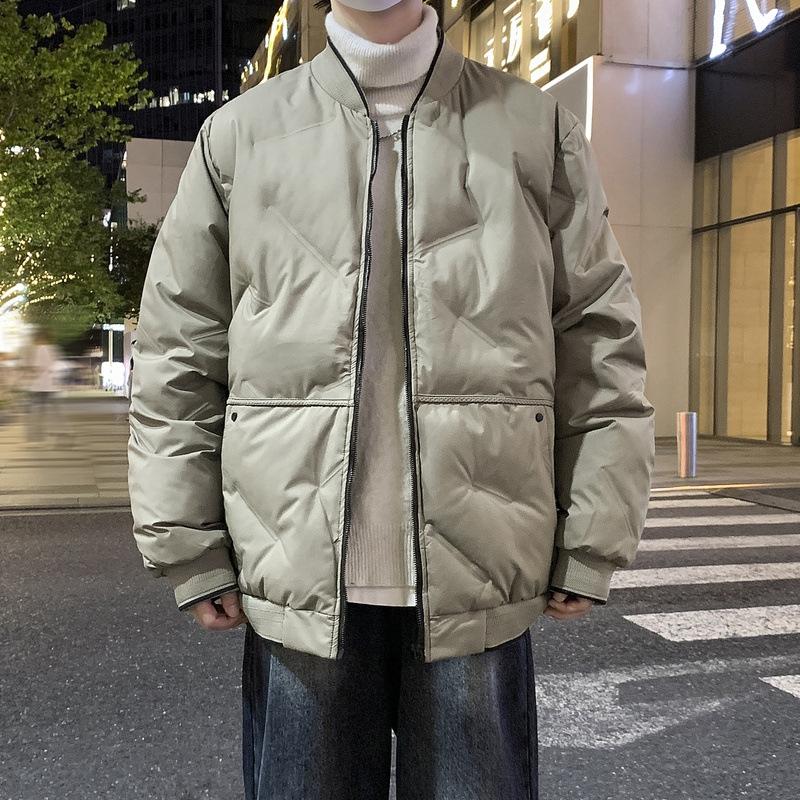 Large Size Cotton Clothing Men's Winter Loose Baseball Collar Thickened Couple Paragraph Cotton Jacket Thickened Warm Fashion Casual Jacket