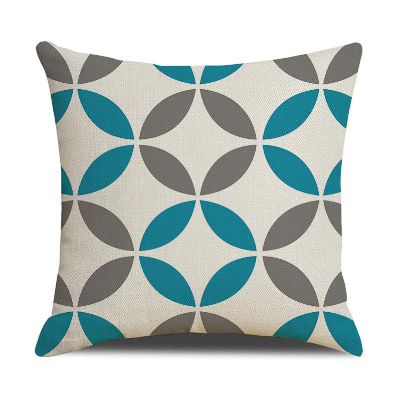 Throw Pillow Case Printed Polyester Lumbar Cushion Living Room Home Sofa Pillow Case