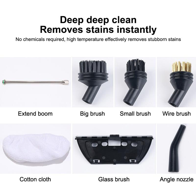 2500W High Pressure Steam Cleaner Multifunctional Fast Heating Machine For Kitchen Hood Oil Stain Removal Whole House Cleaning