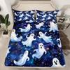 Cute ghost bedding set for boys, girls, teenagers, bats, pumpkin lanterns, Halloween