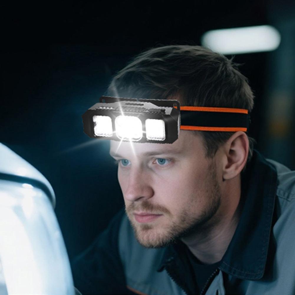 LED Headlamp Rechargeable Headlight Flashlight Head Lamp for Outdoor Hunting Hiking Camping Gear