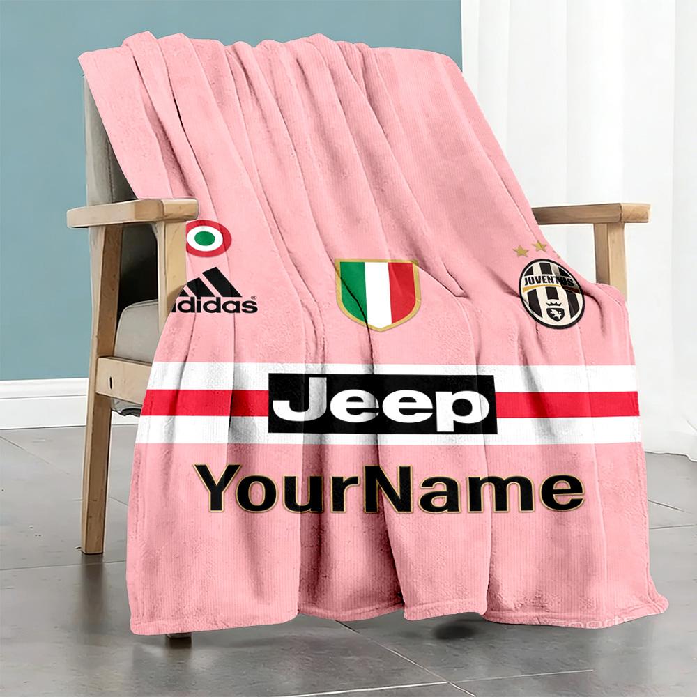 Juventus Personalized Text Blanket Gift Personalized Blanket Ultra-Soft Versatile for Livingroom Office Seaside Living Room Four Seasons Multipurpose
