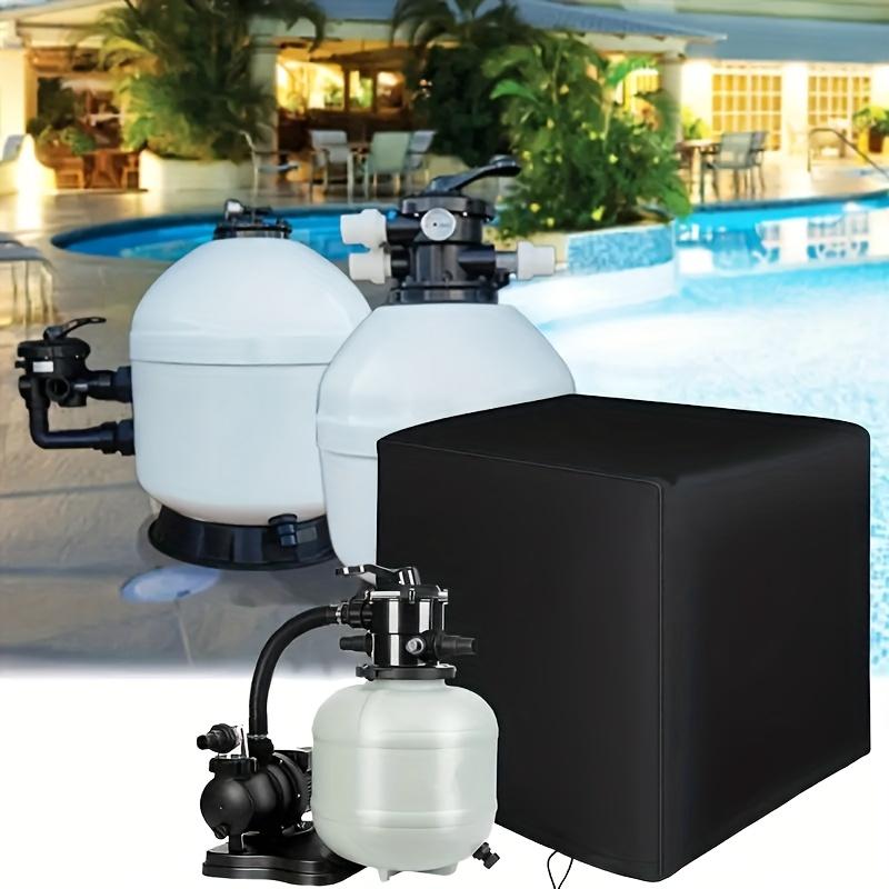 Year-Round Sand Filter Pump Pool Cover, Heavy-Duty Pull-Closure, All-Weather Protection for Above-Ground Pools & Spa Systems