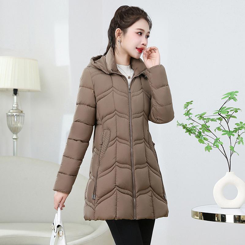 

Женская длинная хлопковая одежда, зимняя новая приталенная хлопковая одежда, теплая и тонкая, утолщенная хлопковая куртка. 6XL(150-160)