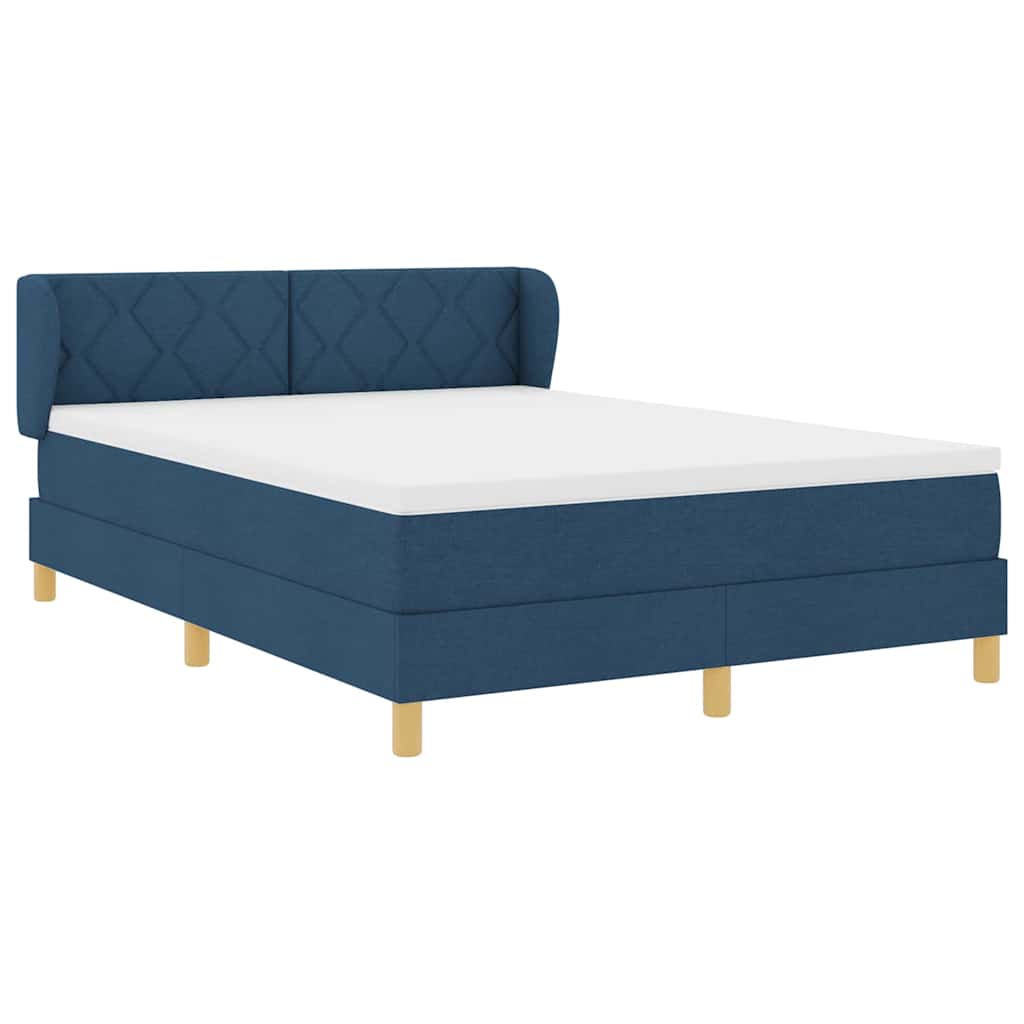 Boxspring bed with headboard Blue 140 x 200 cm Fabric