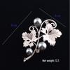High-End Korean Matte Silver Pearl Flower Brooch