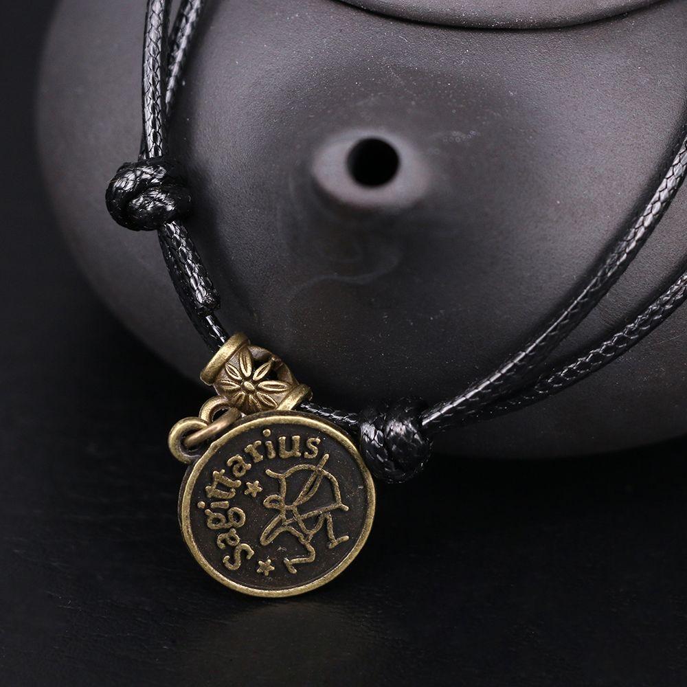 Japan Barefoot Bracelet Personality Black Rope Anklet Foot Jewelry 12 Constellations Foot Chain