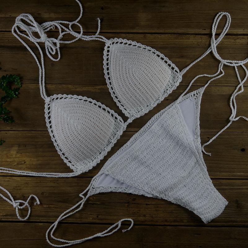 

Handmade Crochet Cotton Push-up Bikini Set Small