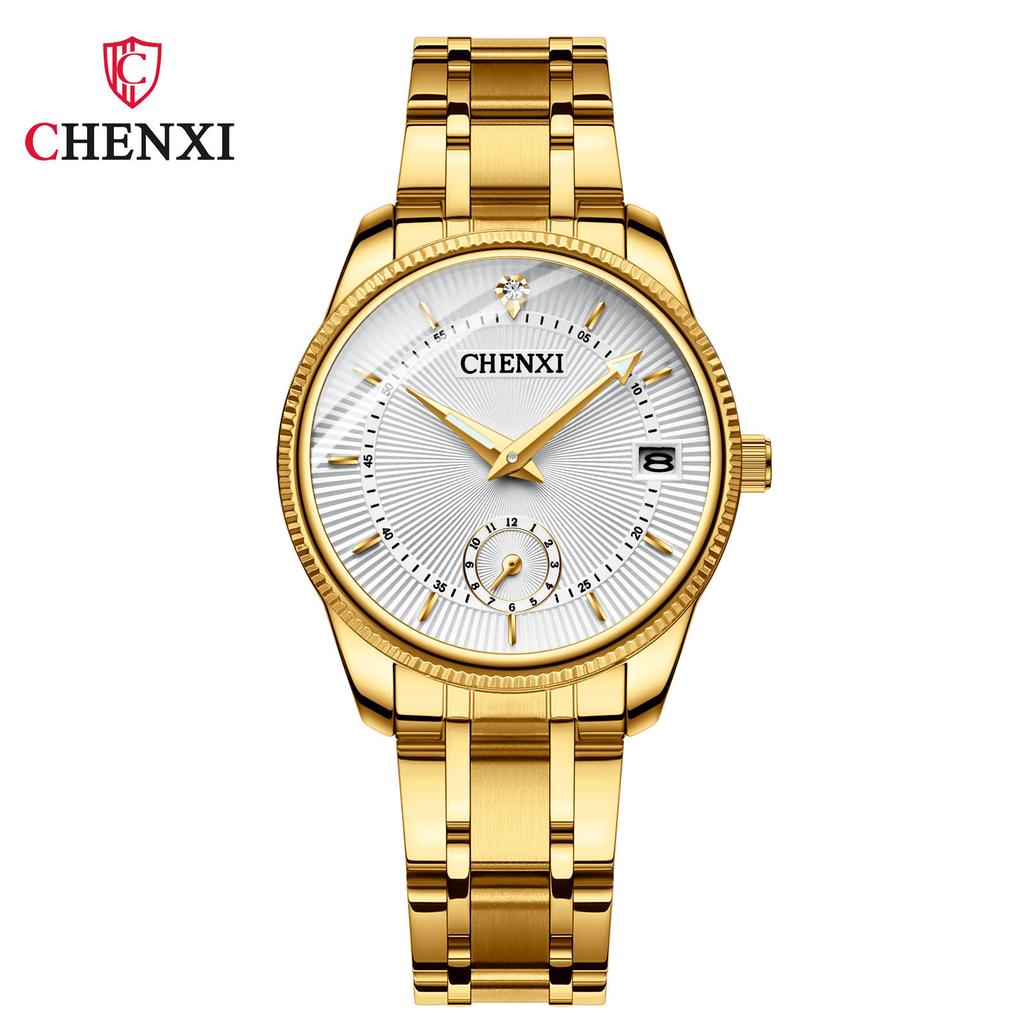 Dawn Couple Watch All Gold Couple Watch Two And A Half Calendar Men And Women Quartz Watch