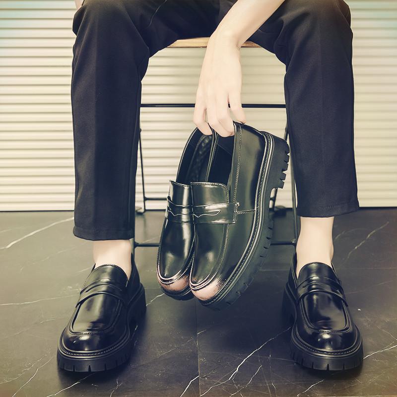 Lederschuhe, Herbst, britischer Stil, Plateau, Business, Freizeit, Höhenerhöhung, Nachtclub, Friseur, faul, Doudou-Schuhe, Hochzeitsschuhe