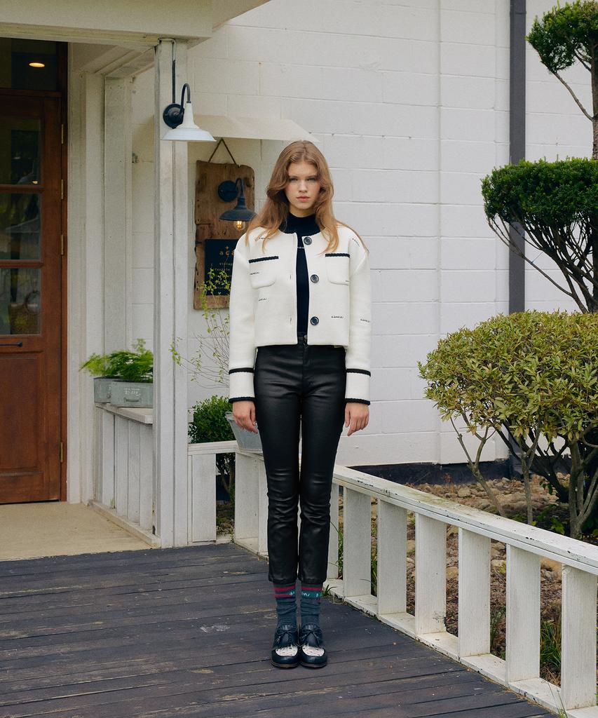 KANDINI Black Stretch Coated Pants