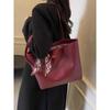 Red Big Bag Women's 2025 New Wedding Bag Wedding Bride Bag High Sense Large Capacity Shoulder Portable Tote Bag