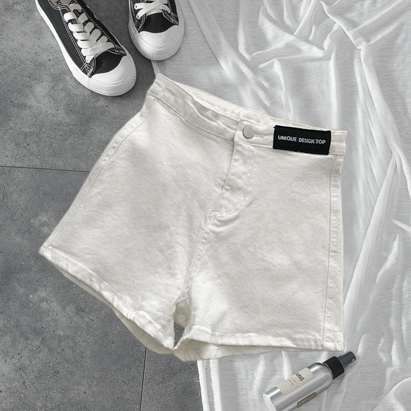 

Джинсовые шорты Джинсы женские летние корейские модные летние базовые узкие шорты S белый