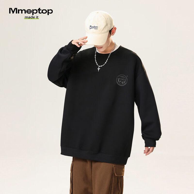 MMOPTOP Men's Trendy Printed Crewneck Pullover Sweatshirt