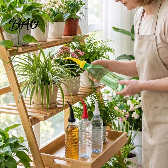Portable Watering Nozzle Bottle Cap Plant Spout, Adjustable Flow Curved Pipe Mouthpiece, 3D Mini Tool Print Lightweight Irrigation for Indoor