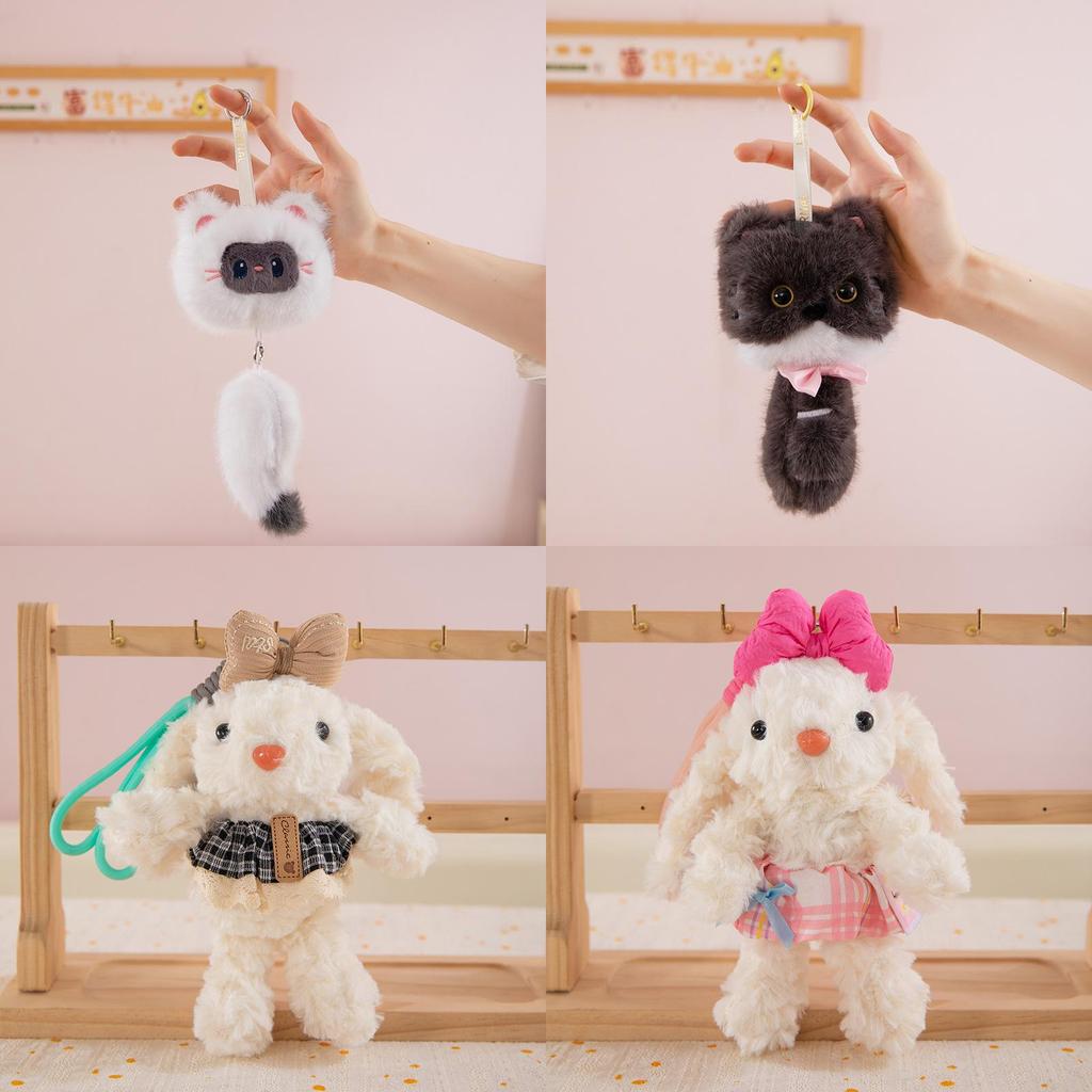 Plush Animal Keychain With Cartoon Design For Kids And Collectors