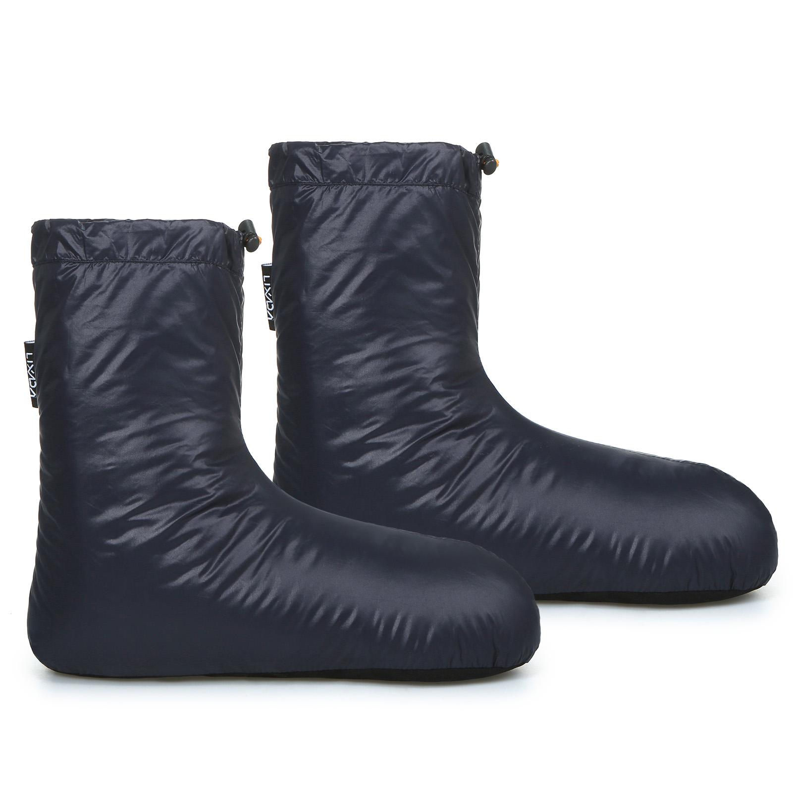 

Походные тапочки на открытом воздухе, теплые носки для спального мешка, теплые ботинки в помещении, мужские и женские зимние пуховые пинетки, тапочки