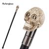 Yellow Resin Skull Head Walking Cane Fashion Decorative Steel Stick Gentleman Elegant Cosplay Cane Knob Crosier 92cm