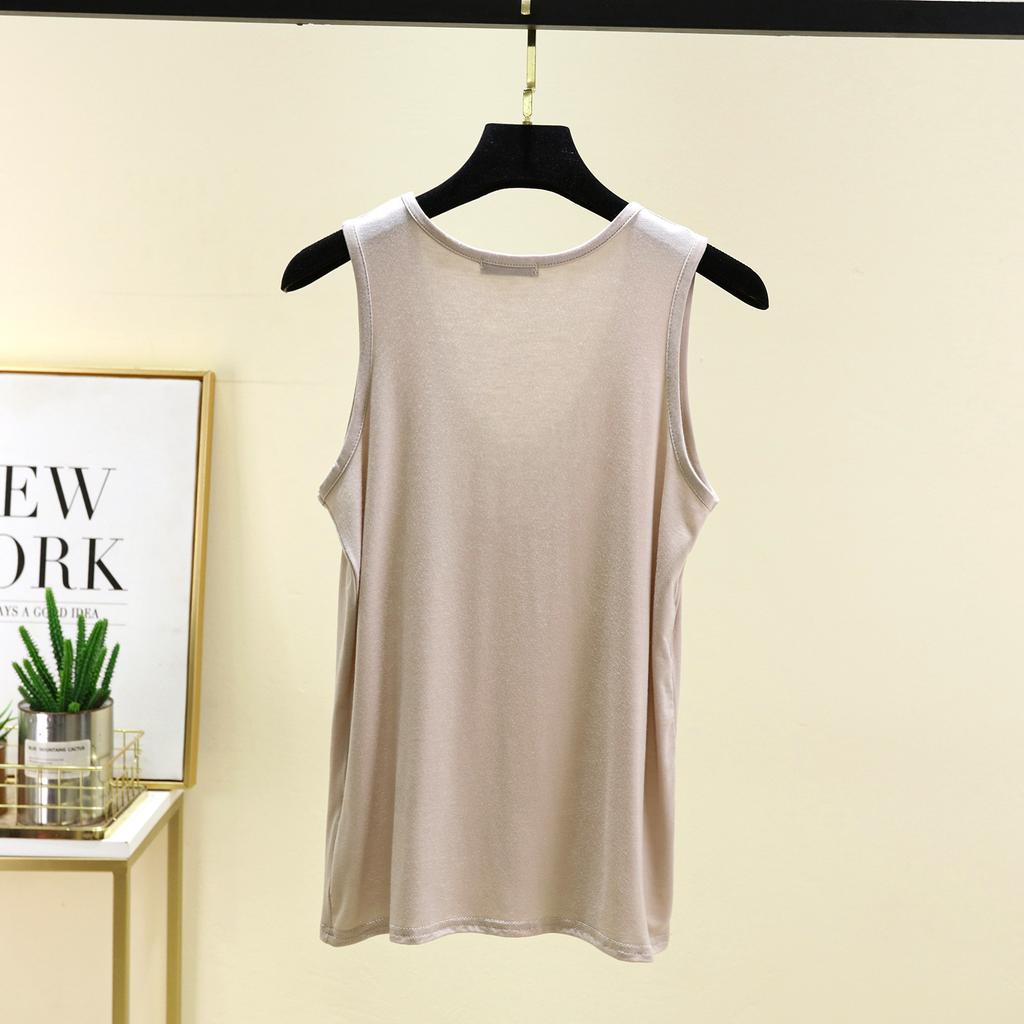 Plus Size L To 6XL Modal Women's Tank Tops U-Neck Summer Thin Sleeveless Bottomed Top Loose Tee Tops All Match Vest Comfort Homewear