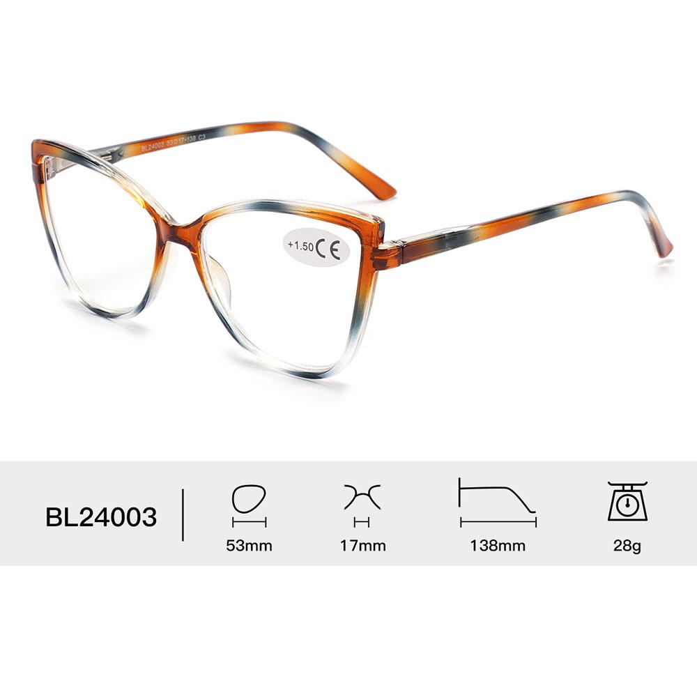 

KLASSNU Presbyopia Reading Glasses For Women Men Fashionable Transparent Computer Cat Eye Myopia Glasses Eyeglasses +1.0-+4.0 +100 кофейный