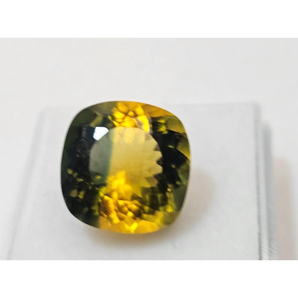 Cushion Cut Natural Tourmaline Bi-Color 9+ Ct Fabulous Certified Loose Gemstone