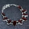 Garnet Gemstone Handmade 925 Sterling Silver Jewelry Necklace 18" K3s52