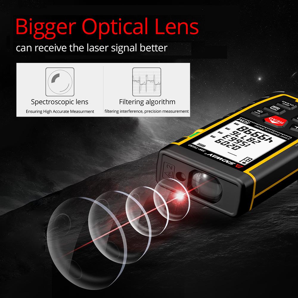 SW-TG50 Indicator de distanță cu laser Emițător de lumină roșie Dispozitiv de măsurare digital de 50 m Instrument portabil de măsurare a nivelului Cipul ST Speed