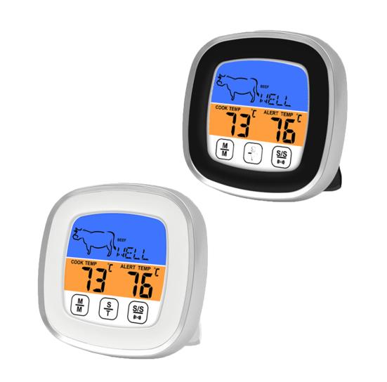 Matlagnings BBQ Termometer Pekskärm Temperaturmätare med Timer Sond