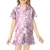 Children's Home Clothes Pajamas Set Short-sleeved Top Shorts Two-piece Set Outer Wear Play Cardigan Clothes
