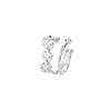 Double-Layer Zircon Star Ear Clips Exquisite Design Super Flash Three Star-Shaped Ear Bone Clips No Ear Holes Meteor Earrings