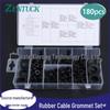 180-Piece Boxed Rubber Cable Grommets & Wire Protector Set