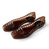 Damen Sommerschuhe im koreanischen Stil, durchsichtige Jelly-Flats mit eckiger Spitze - Hohl geschnittene Slip-Ons, Kristallschuhe