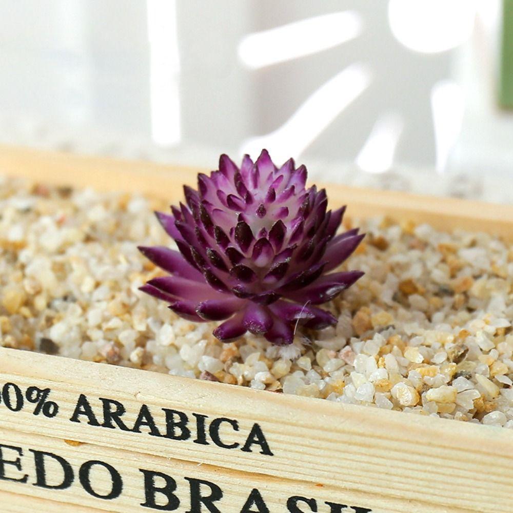 2pcs DIY Artificial Succulent Plants Mini Simulated Floral Plants  Garden