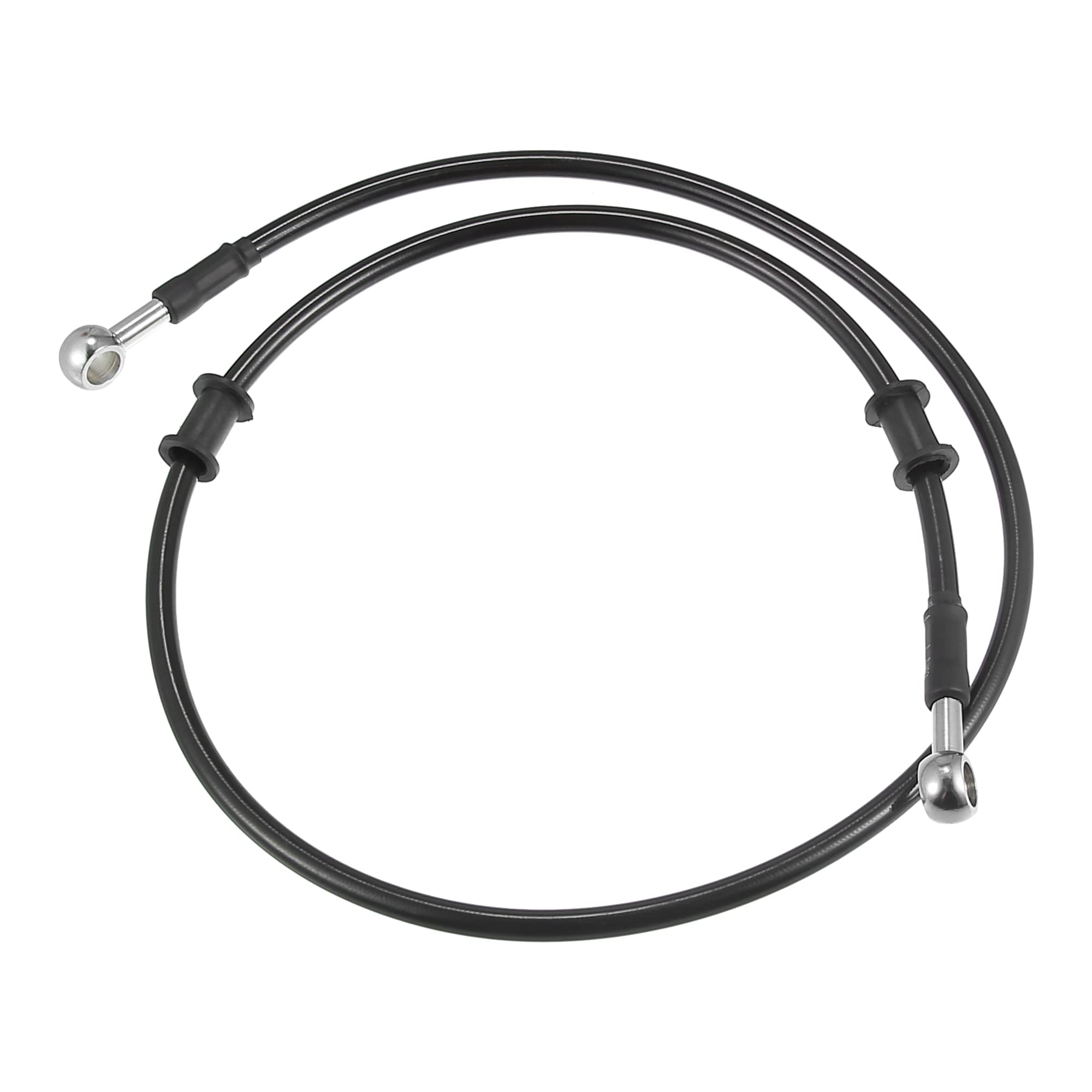 

X AUTOHAUX Motorcycle Hydraulic Brake Line Hose Pipe 0° Stainless Steel Braided Cable чёрный