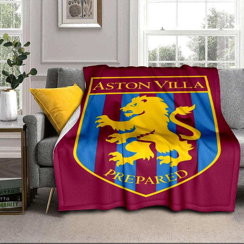 Football Club Emblem Lion Blanket Flannel Blanket for Bed, Sofa, Camping, Hiking, Picnic Essentials, Gift for Family Fan Gifts