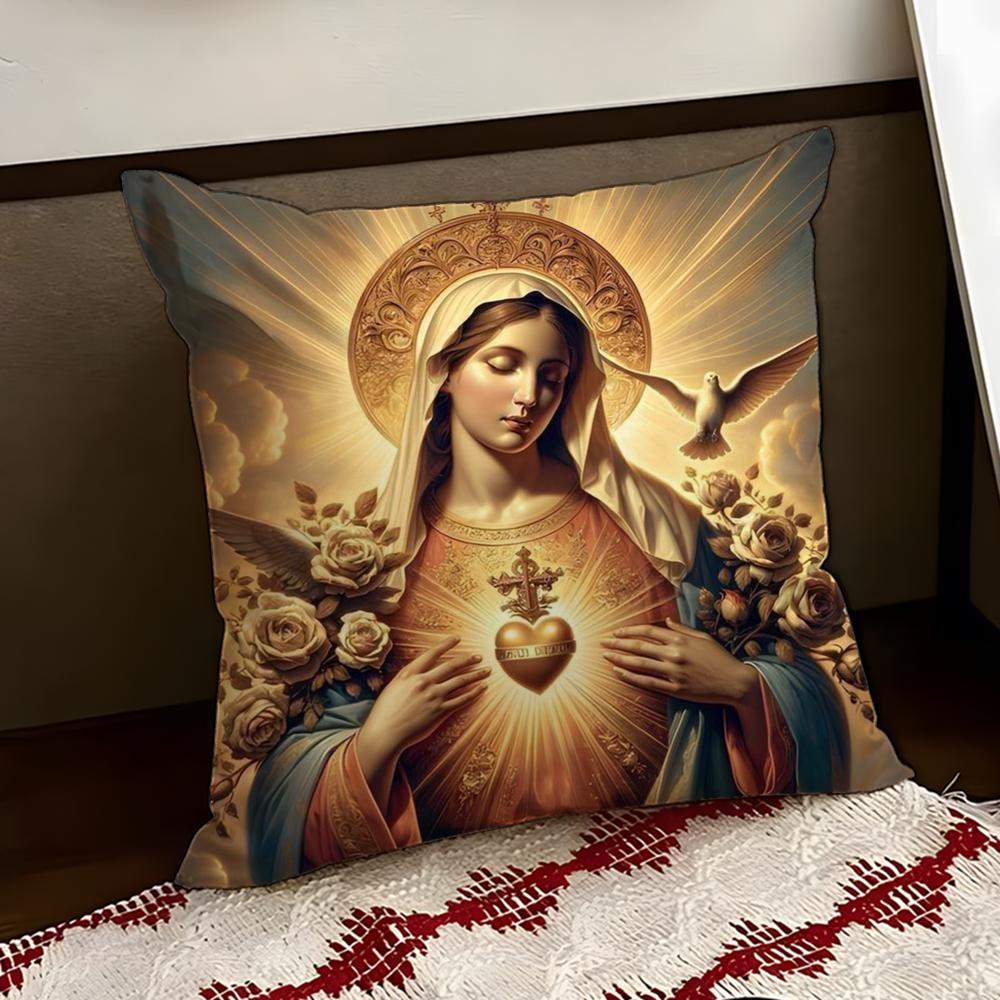 SSacred Aesthetic Art Cushion Cover Reversible Soft Durable Pillow Cover Home Car MultiScene Use for Daily Comfort