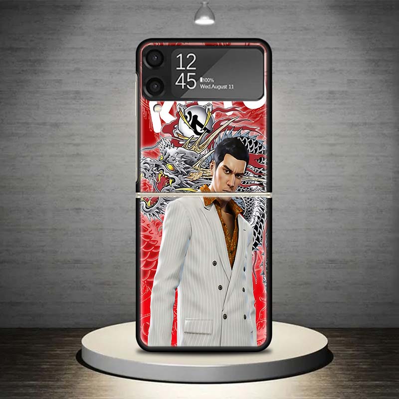Yakuza 0 Game Phone Case For Samsung Galaxy Z Flip 7 6 5 4 3 5G Shockproof Cover Z Flip7 Flip6 ZFlip5 Flip3 Flip4 Luxury Shell G