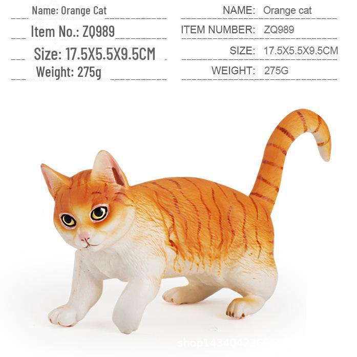 Seashell Cat Figurine: Realistic Kitten Toy Model