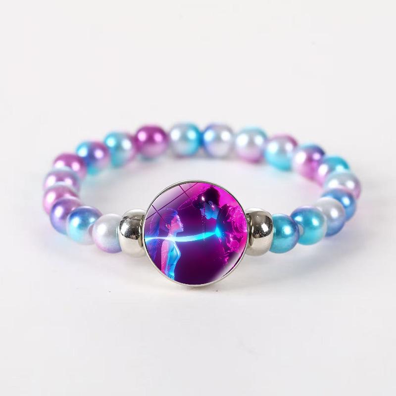 

Браслет в стиле Ins с мультяшными бусинами, Новинка весны 2025, Ювелирное изделие с подвесками из стекла, Унисекс, Ручная работа, Подарок-сувенир для путешествий, Регулируемая цепочка 16+6 см