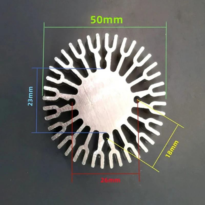 High Power LED COB Radiator Heatsink Sunflower Solid round Alloy Aluminum 25-67MM Diameter for Heat Dissipation