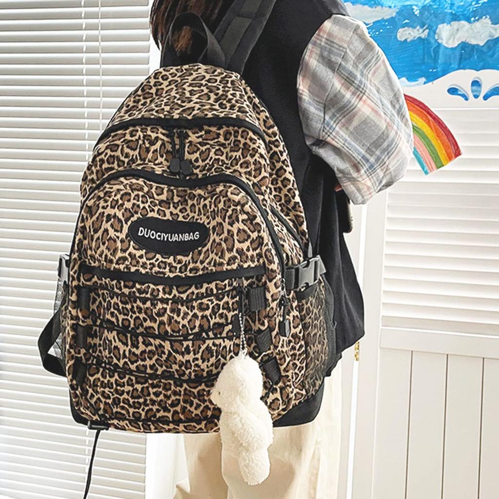 Backpack for for commuting to work or large stylish for both men and leopard Christmas gift [Tokohana] women, school, lightweight, A4, capacity,