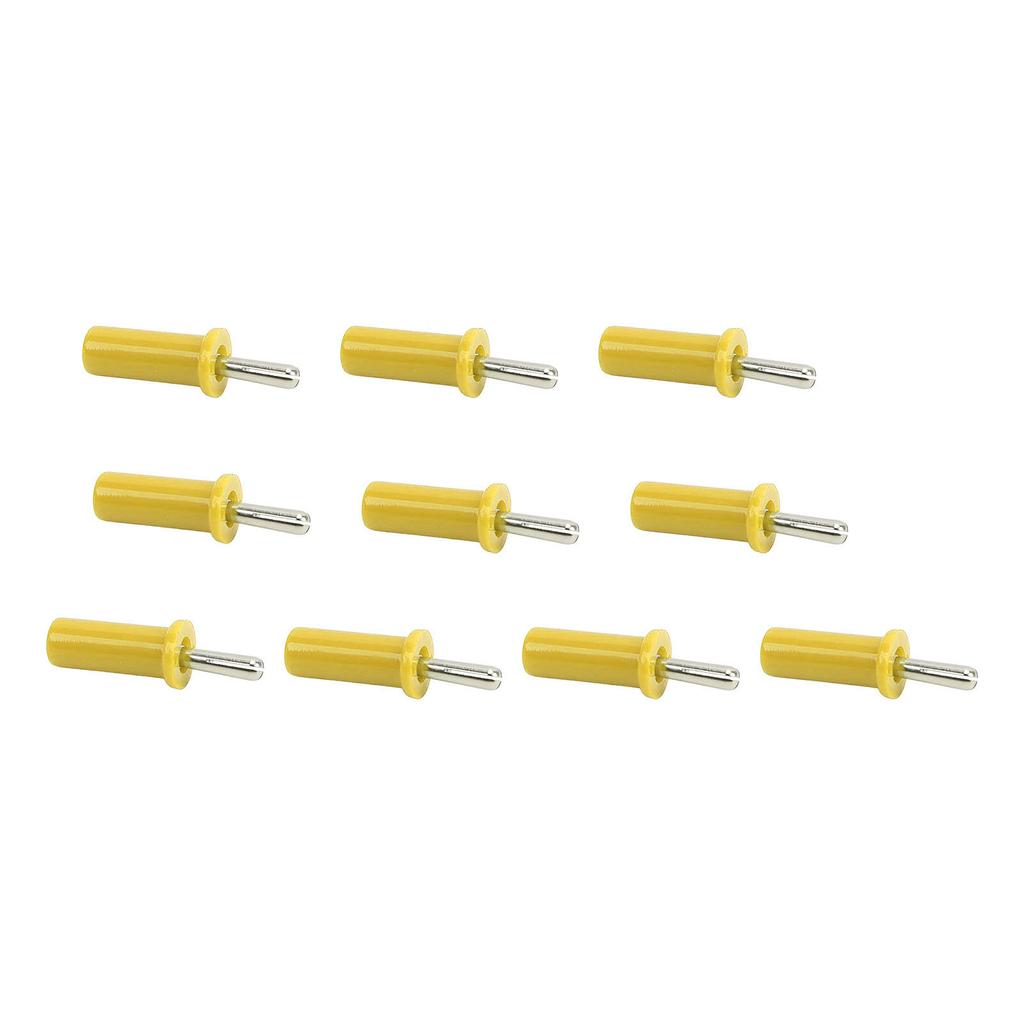 10pcs Banana Plug 4mm Cross Slot Gold Plated Brass Solder Type Connector for Speaker CableYellow