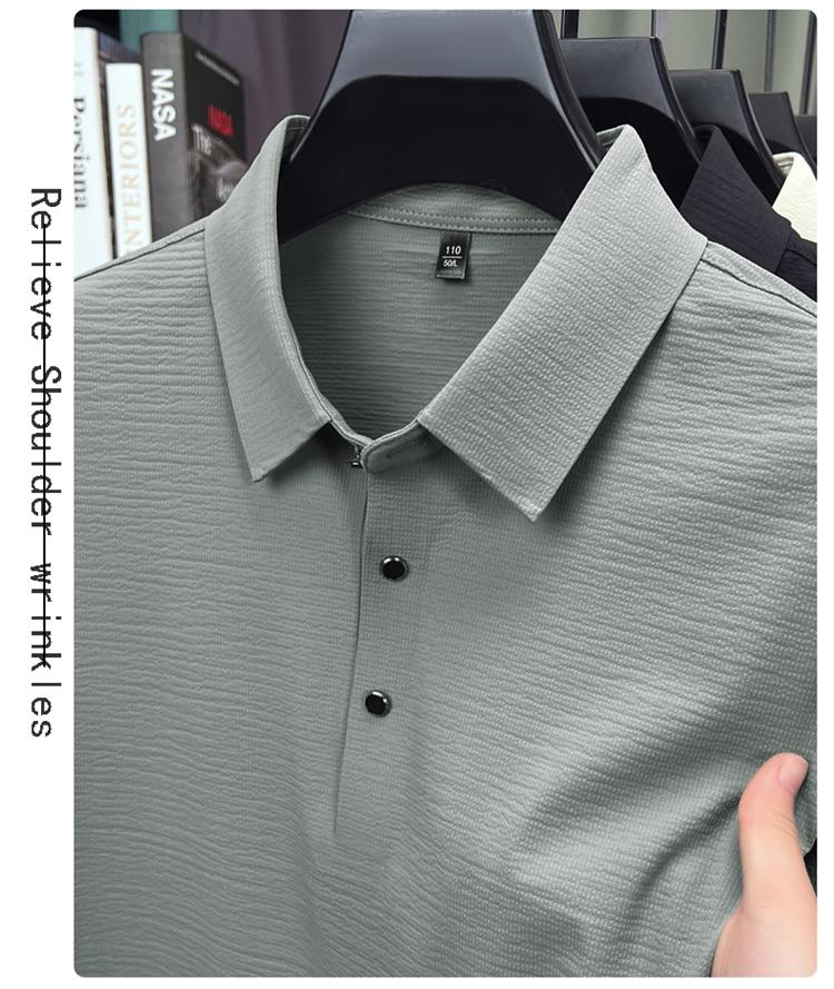[Simple and neat, not flashy] Jinammonia high elasticity men's daily casual polo shirt