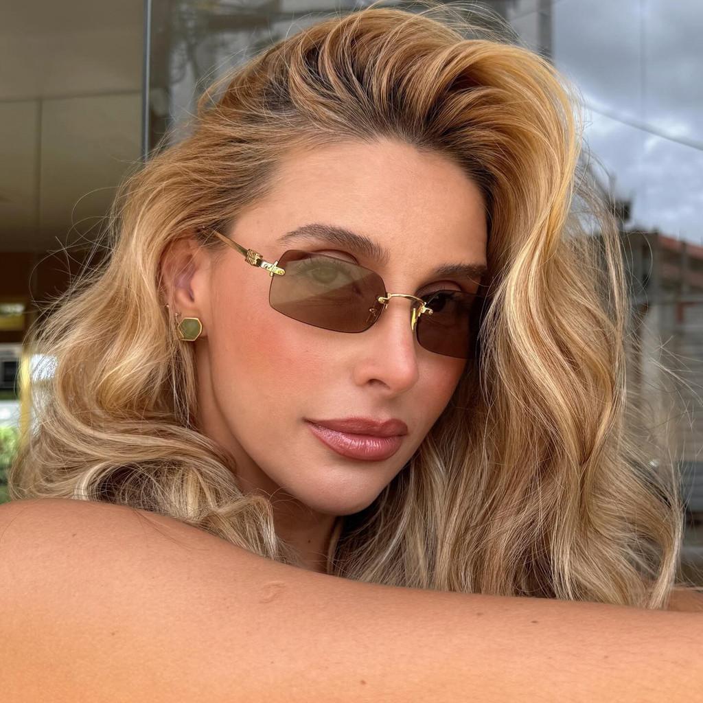 Square Unisex Sunglasses With Uv400 Protection For Outdoor Fashion And Parties