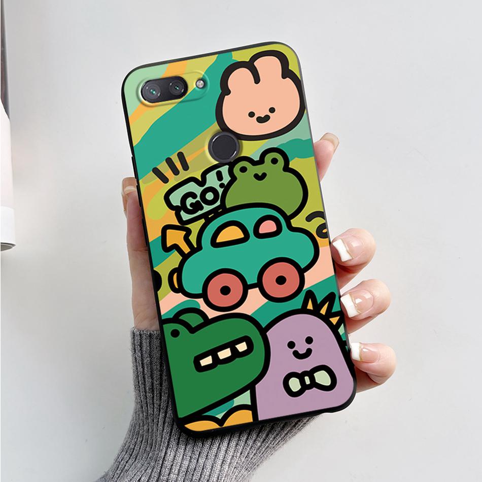 Para Xiaomi Mi 8 Lite Funda Moda Flor de Astronauta Silicona Suave Funda de Teléfono Para Xiaomi Mi 8 / Mi8 Lite Cubierta TPU Protectora Capa