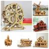 Castle 3D Wooden Puzzle Villa House Bamboo DIY Ferris Wheel Modle Educational   Gifts