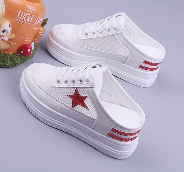 

Модные тапочки с закрытым носком и внутренней платформой, мягкие летние женские туфли, пантофли на платформе, комфортные, 2025, повседневные, для отдыха, женские летние 35