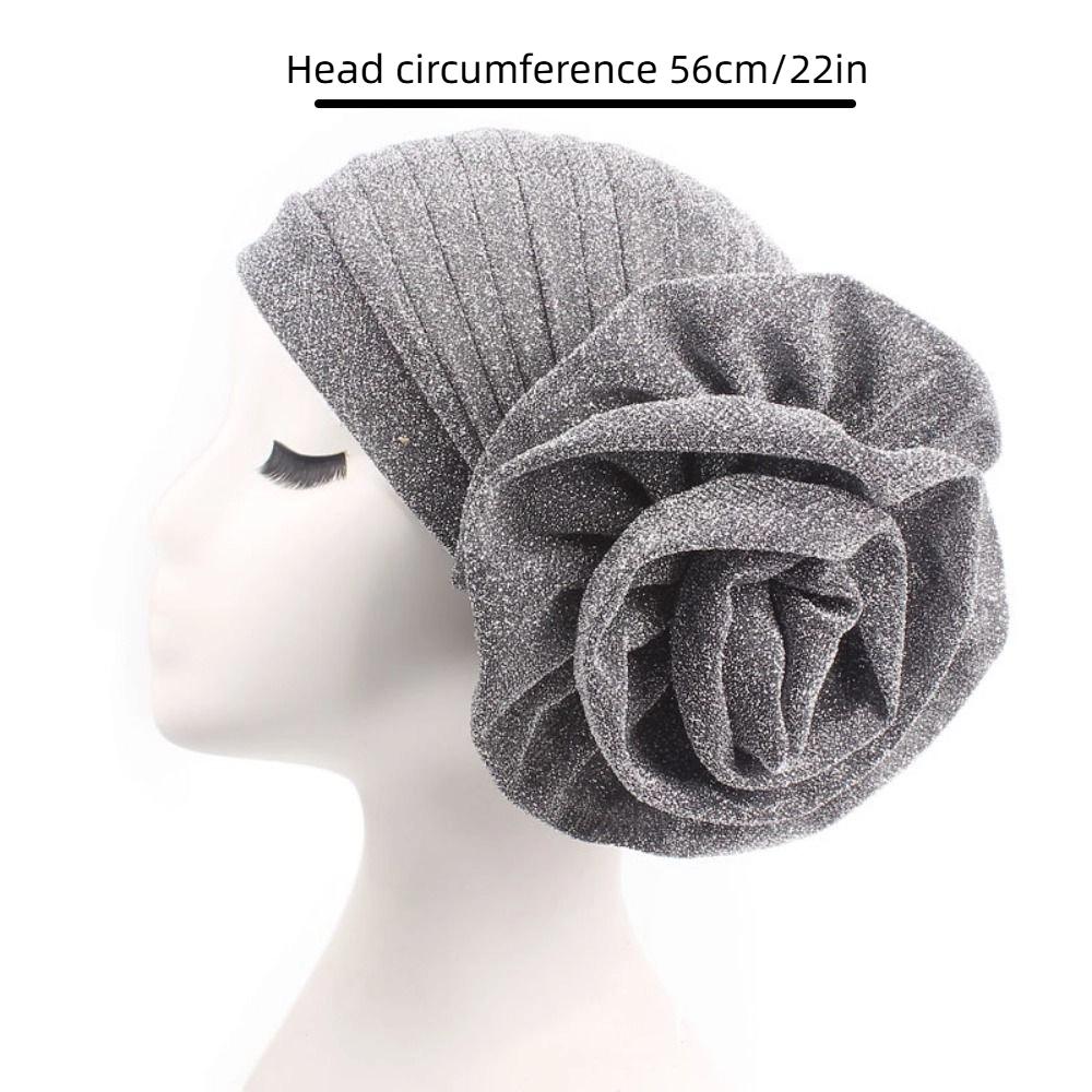 Big Rose Flower Head Wraps Headwear Nigerian Wedding Geles African Turban Caps Party Headgear