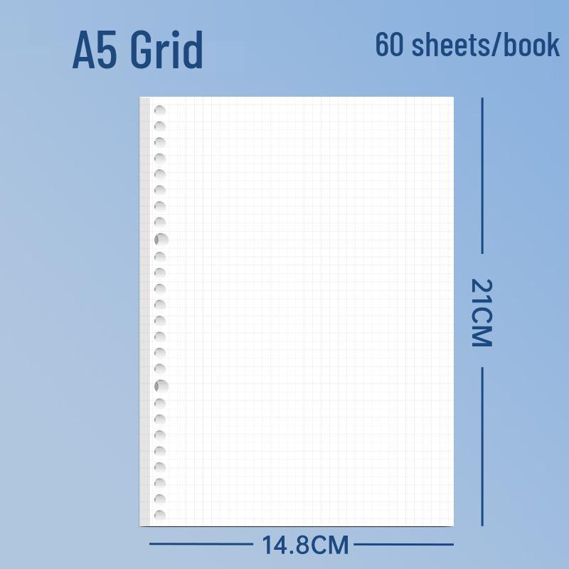 Loose-leaf Refill Paper: B5, A5 Student Binder, A4 Grid & Lined Options